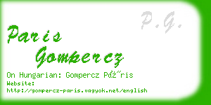 paris gompercz business card